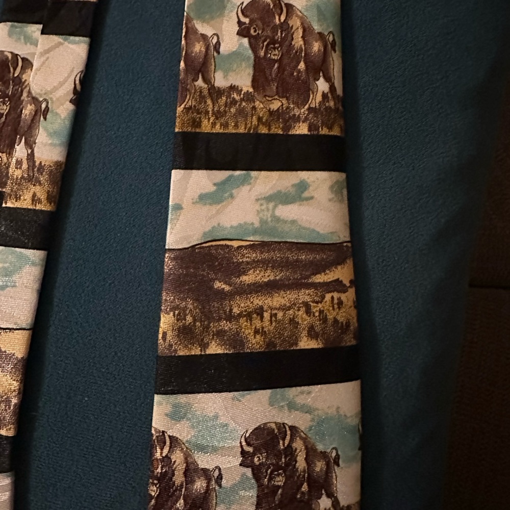 NEW w Tag / Vintage Steven Harris Buffalo Tie - Picture 4 of 10